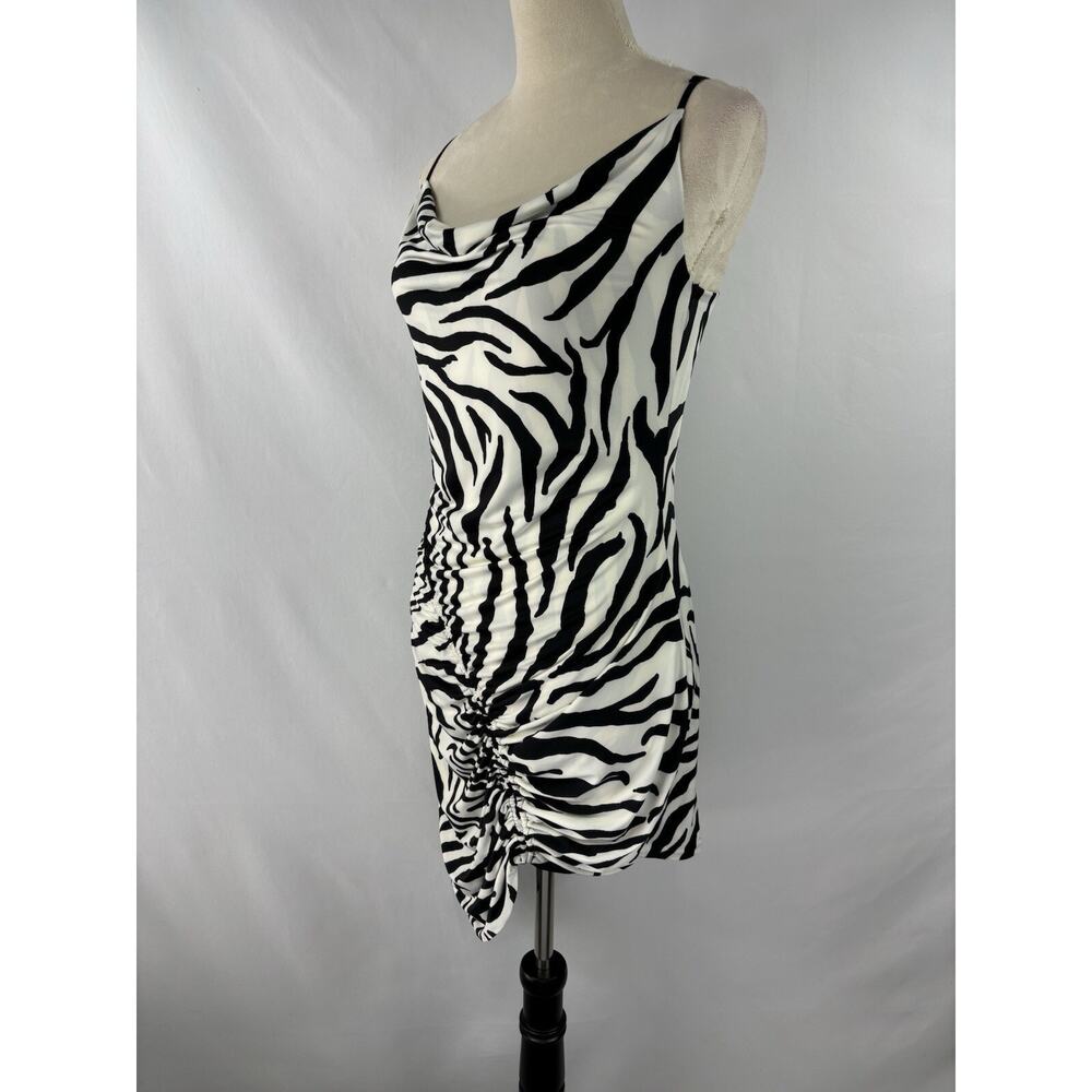 AFRM Black and White Zebra Print Mini Slip Dress - Picture 13 of 13